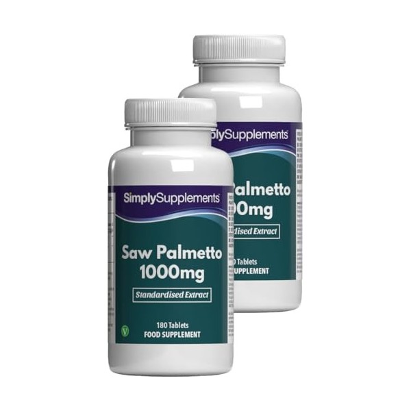 Saw Palmetto 1000 mg | Extrait de Serenoa Repens | Complément Alimentaire Naturel à Haute Puissance | 360 Comprimés Végétalie