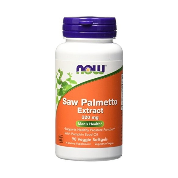 NOW Foods Saw Palmetto Extract with Pumpkin Seed Oil, 320mg - 90 veggie softgels Palmier scie