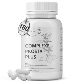 Prosta Plus Complexe – 180 gélules de prostate hautement dosées – Formule unique à base de graines de citrouille, dextrait d