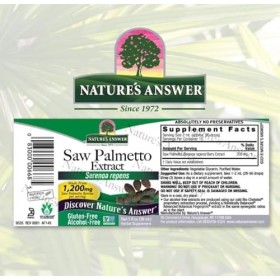 Natural Answers Sawpalmeto Extrait sans alcool 2000 mg 30 ml