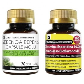 SERENOA REPENS 70 GÉLULES - BIOFLAVONOÏDES DE DIOSMINE ET DHESPÉRIDINE 100 COMPRIMÉS |PROSTATE, CIRCULATION ET MICROCIRCULAT