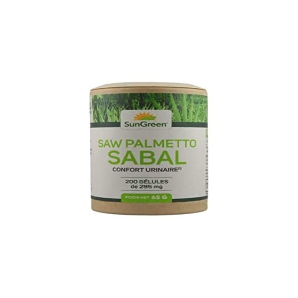 Saw Palmetto Sabal - 200 gélules végétales de 295 mg | Format Gélule | Complément Alimentaire | Vegan | Fabriqué en France