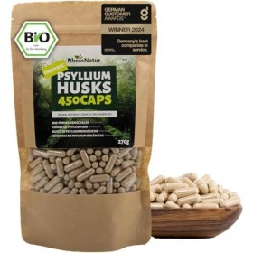 Gélules de psyllium bio RheinNatur - 450 unités