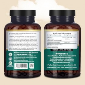 Psyllium 10 000 mg avec 1 milliard d’UFC d’acidophilus, 120 gélules végétaliennes | Complément alimentaire de fibres solubl