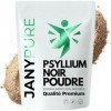Poudre de Psyllium Noir Pure | 100% Graines de Plantago Indica | Riche en Fibres Solubles & Mucilage | Transit Intestinal Dig