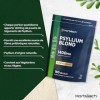 Psyllium Blond Gelules 1400 mg | 180 Gelules Vegan | Fibre de Husk Haute Dosage | Prébiotique naturel | Horbaach