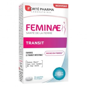 Forté Pharma - Feminae Transit - Désagréments digestifs, Constipation adulte - Fibres Avoine, Orge, Blé , Pruneau, Figue, Ma