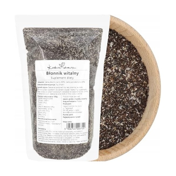 Psyllium Blond Graines 1 kg | Source Naturelle de Fibres | Idéal pour Alimentation KETO, Végane & Équilibrée | 100% Pur & Nat...