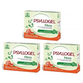 Psyllogel BUYFARMA PROMO PACK 3X 99% Pure Fibre de Psyllium Saveur Orange Sanguine Favorise la Régularité Intestinale 60 Sach