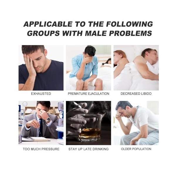 Gouttes de puissance masculines – Mise à niveau 2025, gouttes de liquide masculin, chute de retard, chute secrète pour hommes...