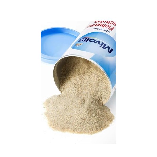 Graines de Psyllium Moulues, Riche en Fibres Alimentaires, Mivolis, 250g