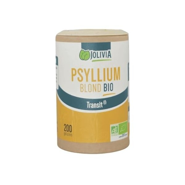 Psyllium Bio - 200 gélules végétales de 330 mg | Format Gélule | Complément Alimentaire | Vegan | Fabriqué en France