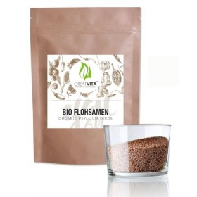 GreatVita - Graines de psyllium bio - 2 x 1000 g - 99 % de graines de psyllium entières pures - Qualité biologique certifiée ...