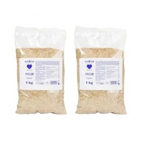 Psyllium husk 2 kg nut&me | Keto | Sans additifs | Riche en protéines| Sans OGM | Vegan | Pack 2 x 1 kg Psyllium