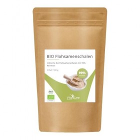 VitaCare Coquilles de psyllium - 500 g de graines de psyllium de qualité supérieure avec 99 % de pureté - Riche en fibres - V