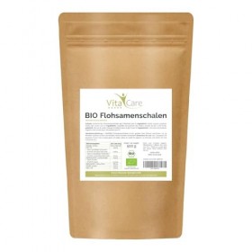 VitaCare Coquilles de psyllium - 500 g de graines de psyllium de qualité supérieure avec 99 % de pureté - Riche en fibres - V