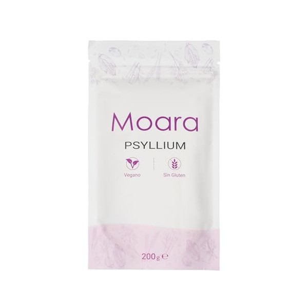 Cosse de Psyllium blond en poudre 99% – Fibre de Plantago Ovata moulue – Psyllium husk fibre powder 200g – Produit naturel sa