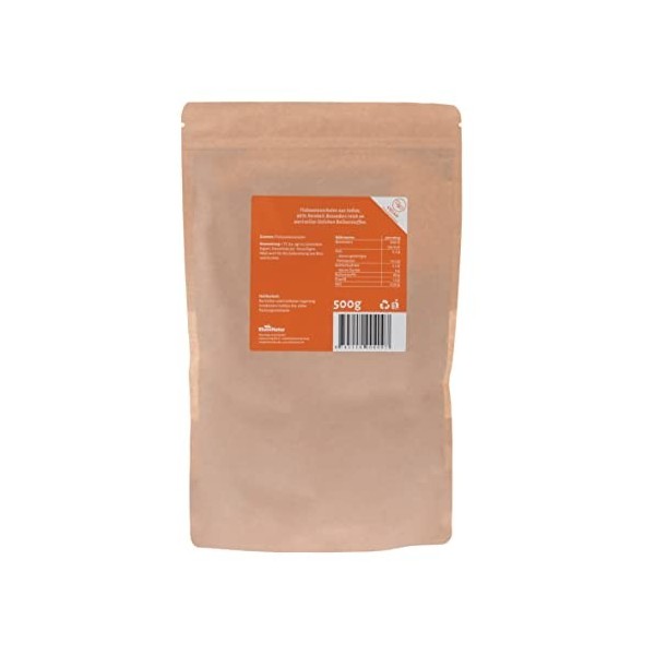 Rheinnatur Coques de graines de puces, poudre finement broyée | pour soutenir la digestion | 500g