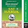 S.B. DEER BRAND Sat Isabgol Lot de 4 enveloppes de psyllium pur 500 g