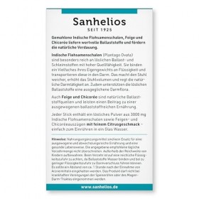 Sanhelios Psyllium indien - 15 bâtonnets pratiques à mélanger dans leau - Avec figue et chicorée - Fibres pour la digestion 