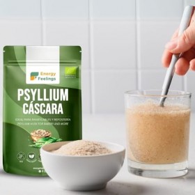 Energy Feelings Téguments de Psyllium Bio 500g, Teneur Élevée en Fibres, Pour Préparer du Pain et des Desserts, Sans Gluten e