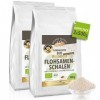Coquilles de psyllium bio en poudre 99 %, finement moulues 2 x 500 g, extra blanc, réduit les germes, issu de récoltes fraîch