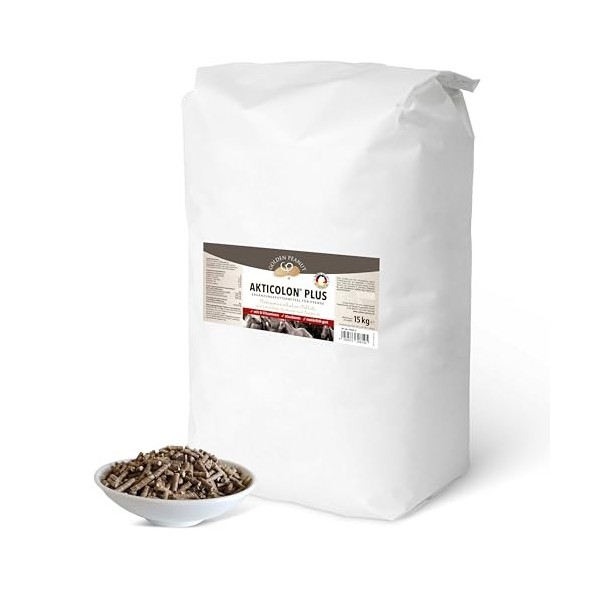 GOLDEN PEANUT Akticolon® Plus Granulés de psyllium 15 kg – Bentonite, prébiotique, complexe de vitamine B, naturel, lorigina