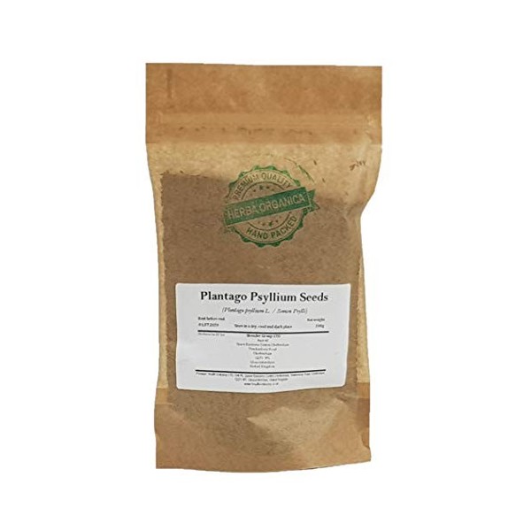 Herba Organica Graines de Plantago Psyllium - Plantago Psyllium Seeds 100g 