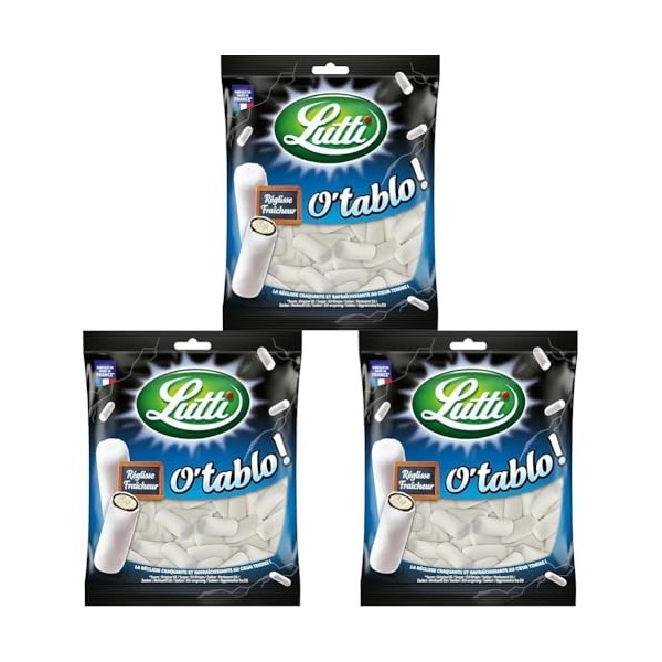 Lutti OTablo Fraîcheur 200g Lot de 3 Réglisse