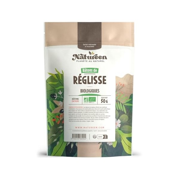 Bâtons de Réglisse Bio - Planète au Naturel - 50 g Réglisse