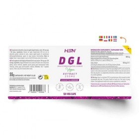 HSN Réglisse Déglycyrrhizinée DGL Glycyrrhiza glabra 5000 mg | 120 Gélules Végétales | Extrait Pur de Racine 10x Plus Conce