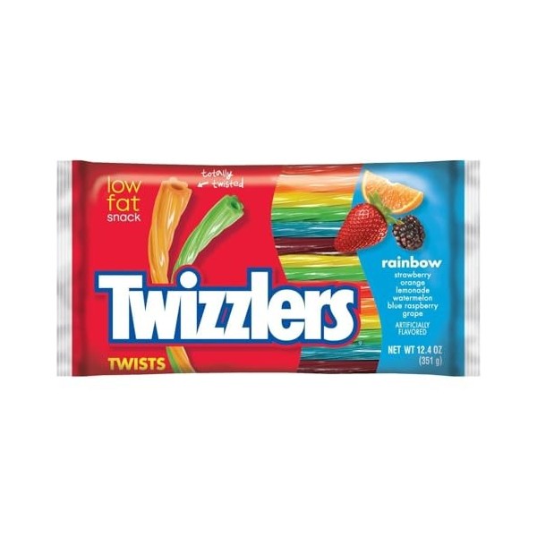 Twizzlers Rainbow Twists Large Pack 351g x1