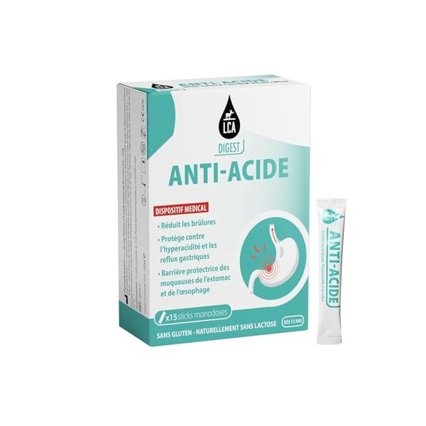 LCA DIGEST Stick | Brûlures d’estomac & Remontées acides | Dès 12 ans | x15 sticks prêt à lemploi
