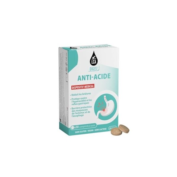 LCA DIGEST Comprimés | Brûlures d’estomac & Remontées acides | Dès 12 ans | 30 comprimés