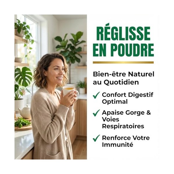 Reglisse en Poudre Baton de Reglisse Moulu 250g | Digestion Confort Digestif Immunité Défenses Naturelles Toux Voies Respirat