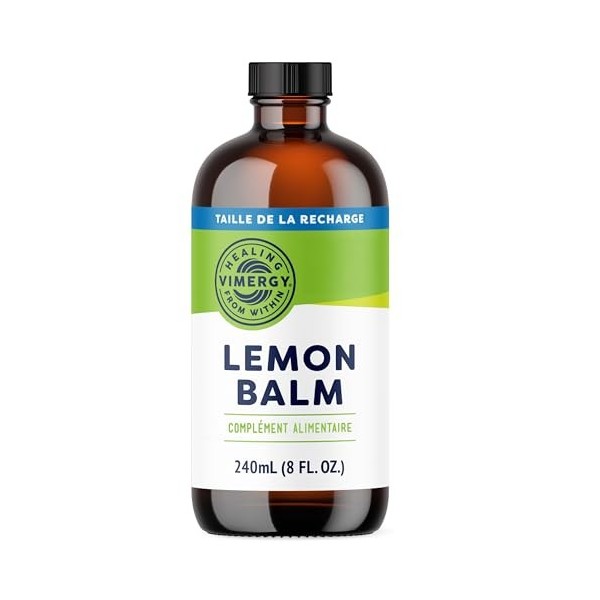 Vimergy Mélisse Liquide, Format Voyage, 30 portions – Complément à base de Mélisse – Complément de Citronnelle Liquide – Comp...