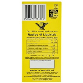 Bâtons de Réglisse - Paquet de 36g Lot de 3 x 36g | Réglisse Naturelle - Menozzi de Rosa