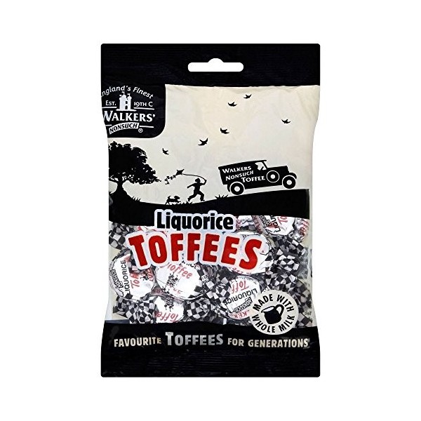 Walkers Nonsuch Réglisse Toffees 150g - Paquet de 6