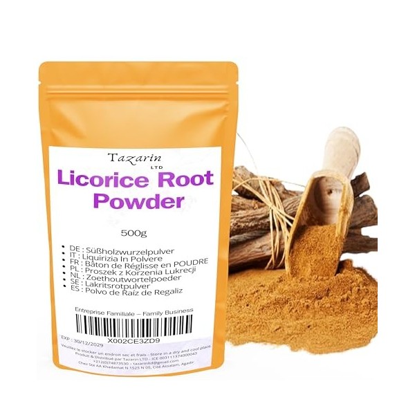 500g Bâton de Réglisse POUDRE | Réglisse | Bâton De Reglisse en poudre | Bonbon Reglisse | Bonbons Reglisse |- Arôme & Goût I