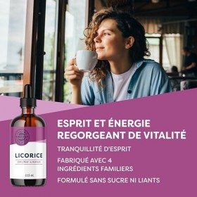 Vimergy Extrait de Racine de Réglisse, 57 Portions - Complément à base de Réglisse - Gouttes - Végétalien - Formulé sans Sucr