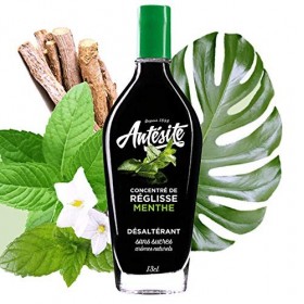 Antésite Menthe, concentré de réglisse à diluer, réglisse et extraits naturels de menthe - Le flacon de 13cl Réglisse