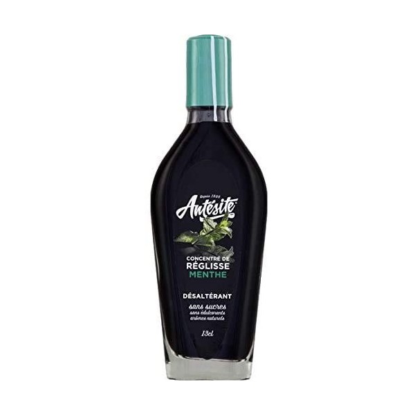 Antésite Menthe, concentré de réglisse à diluer, réglisse et extraits naturels de menthe - Le flacon de 13cl Réglisse