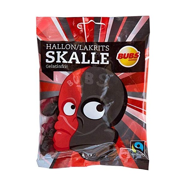 Bubs Skull Raspberry Réglisse 6 Packs of 90g