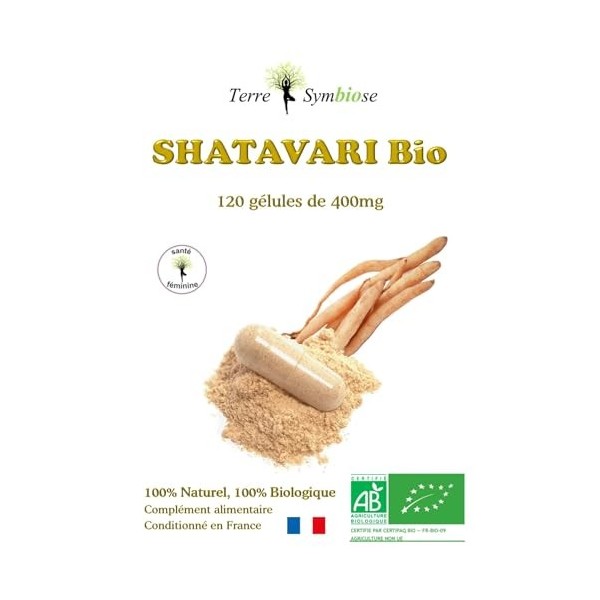 Shatavari Bio - 120 gélules de 400mg