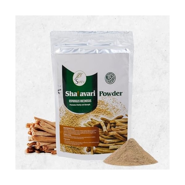 SVATV Natural Shatavari Powder Asparagus racemosus , 227g, 0.5 kg, 8 ounces