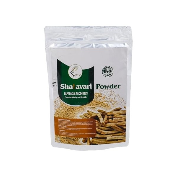 SVATV Natural Shatavari Powder Asparagus racemosus , 227g, 0.5 kg, 8 ounces