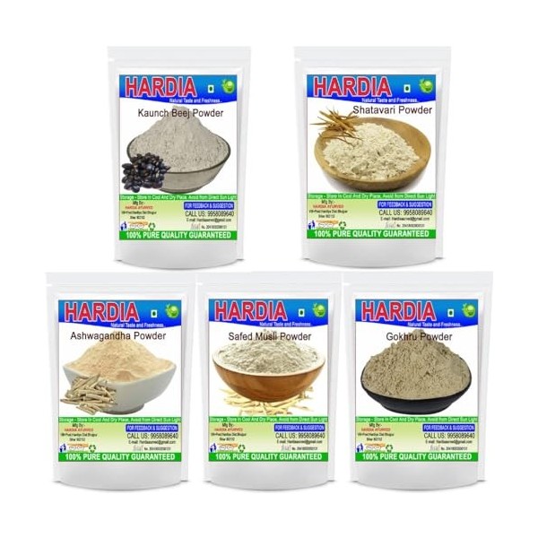 Poudre musli Shatavari kaunch beej gokhru ashwagandha de qualité dexportation 500 g. Shatavari