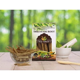CROW BrijBooti Racine de Mahavir Shatavari – Asperges Racémose – Satawar – Satawari – Naturel, 200 g