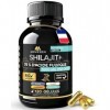 Shilajit Pur de l’Himalaya en Gélules Bio - Hautement Dosé 1000 mg – Extrait 5:1 à +75% d’Acide Fulvique – 120 Gélules Végan 