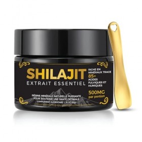 Shilajit Pur – Énergie Naturelle 100% de lHimalaya – Résine Authentique, Riche en Acide Fulvique & Humique, +85 Minéraux & O
